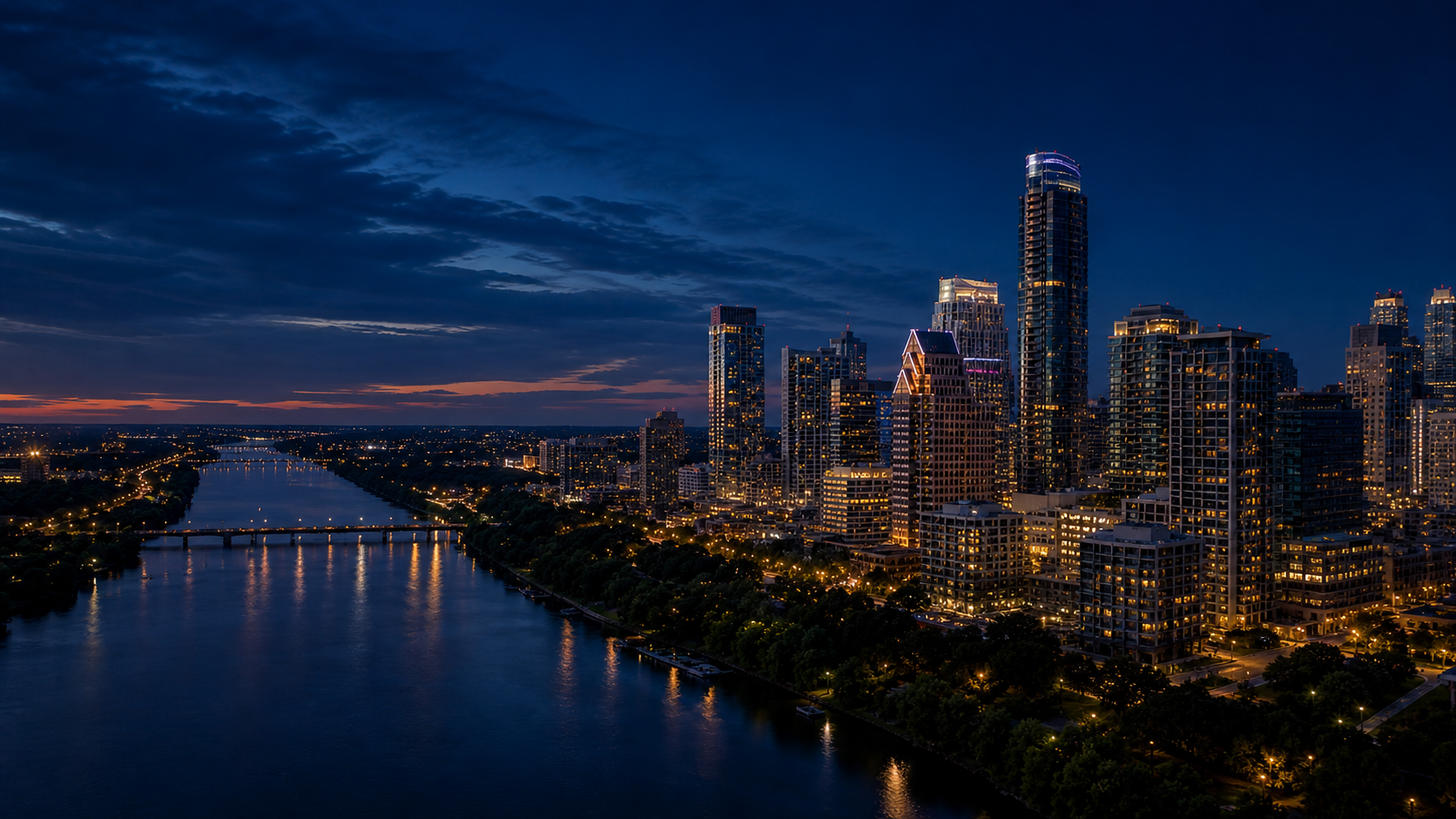 Austin skyline at night